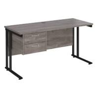 Dams International Maestro 25 Straight Desk Black 1,400 x 600 x 725 mm