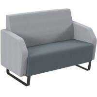 Dams International Double-Seat Sofa Elapse Grey, Late Grey ENC02L-MF-EG-LG-DI