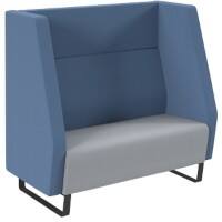 Dams International Double-Seat Sofa Late Grey, Range Blue ENC02H-MF-LG-RB-DI
