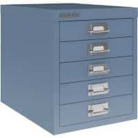 Bisley MultiDrawer Steel Desktop Drawers 5 Drawers No 279 x 380 x 325 mm Bisley Blue