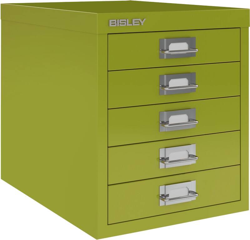 Bisley MultiDrawer Steel Desktop Drawers 5 Drawers Not Lockable 279 x 380 x 325 mm Green