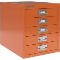 Bisley MultiDrawer Steel Desktop Drawers 5 Drawers Not Lockable 279 x 380 x 325 mm Orange