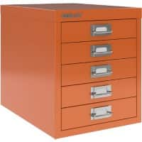 Bisley MultiDrawer Steel Desktop Drawers 5 Drawers No 279 x 380 x 325 mm Bisley Orange