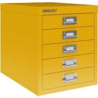 Bisley MultiDrawer Steel Desktop Drawers 5 Drawers Not Lockable 279 x 380 x 325 mm Bisley Yellow