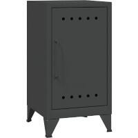 Bisley Fern Steel Bedside Table 380 x 400 x 725 mm Anthracite Grey