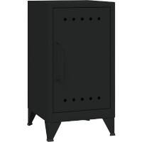 Bisley Steel Left Hand Bedside Table Fern FLBS04LH - AV1 Black 380 x 400 x 725 mm