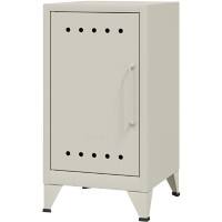 Bisley Steel Left Hand Bedside Table Fern FLBS04LH - BA5 Traffic White 380 x 400 x 725 mm