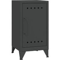 Bisley Fern Steel Bedside Table 380 x 400 x 725 mm Anthracite Grey