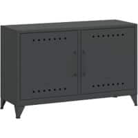 Bisley Fern Steel TV Cabinet No 1,140 x 400 x 725 mm Anthracite Grey