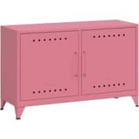 Bisley Fern Steel TV Cabinet 1,140 x 400 x 725 mm Bisley Pink