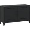 Bisley Fern Steel TV Cabinet 1,140 x 400 x 725 mm Black