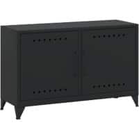 Bisley Fern Steel Cabinet Not Lockable 1,140 x 400 x 725 mm Black