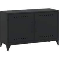 Bisley Fern Steel TV Cabinet 1,140 x 400 x 725 mm Black