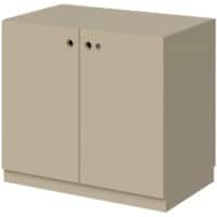 Bisley Wooden Storage Cupboard MFC (Melamine Faced Chipboard) Lockable 800 x 500 x 715 mm Dakar Grey