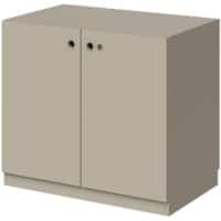 Bisley Wooden Storage Cupboard MFC (Melamine Faced Chipboard) Lockable 800 x 500 x 715 mm Pebble Grey
