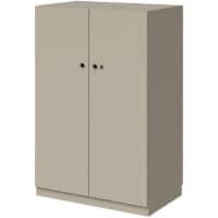 Bisley Wooden Storage Cupboard MFC (Melamine Faced Chipboard) Lockable 800 x 500 x 1,210 mm Pebble Grey