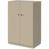 Bisley Wooden Storage Cupboard MFC (Melamine Faced Chipboard) Lockable 800 x 500 x 1,210 mm Dakar Grey