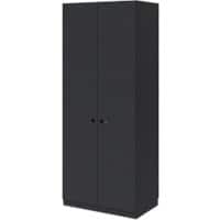 Bisley Wooden Storage Cupboard MFC (Melamine Faced Chipboard) Lockable 800 x 500 x 1,970 mm Carbon Grey