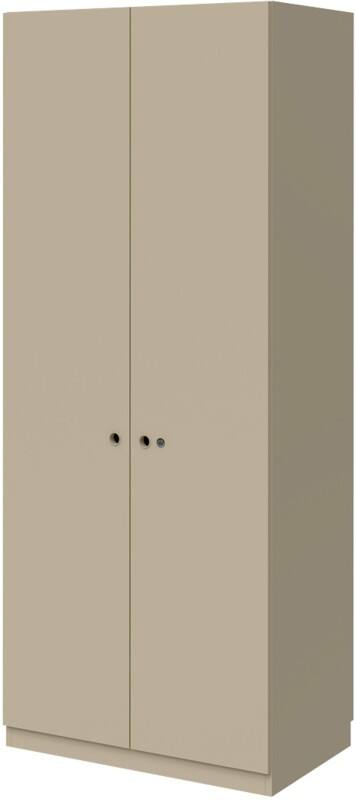 Bisley Wooden Storage Cupboard MFC (Melamine Faced Chipboard) Lockable 800 x 500 x 1,970 mm Dakar Grey