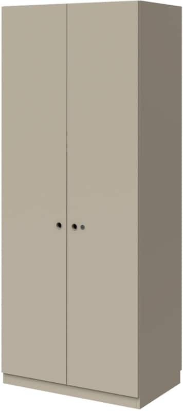 Bisley Wooden Storage Cupboard MFC (Melamine Faced Chipboard) Lockable 800 x 500 x 1,970 mm Pebble Grey
