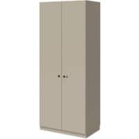 Bisley Wooden Storage Cupboard MFC (Melamine Faced Chipboard) Lockable 800 x 500 x 1,970 mm Pebble Grey