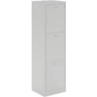 Bisley Primary Lower Height Steel Locker 3 Doors 1 nest Key lock 500 x 450 x 1,330 mm Light Grey