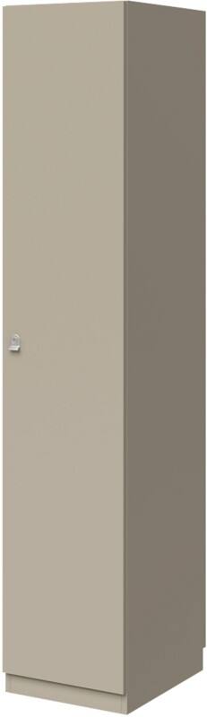 Bisley Pren MFC (Melamine Faced Chipboard) Locker 1 Doors 1 nest Key lock 400 x 500 x 1,970 mm Pebble Grey