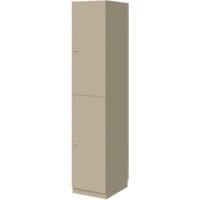 Bisley Pren MFC (Melamine Faced Chipboard) Locker 2 Doors 1 nest Key lock 400 x 500 x 1,970 mm Dakar Grey