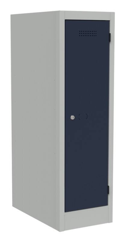 Bisley Primary 3-Pin Charging Steel Locker 1 Door Key lock 525 mm x 1,000 mm Light Grey, Oxford Blue