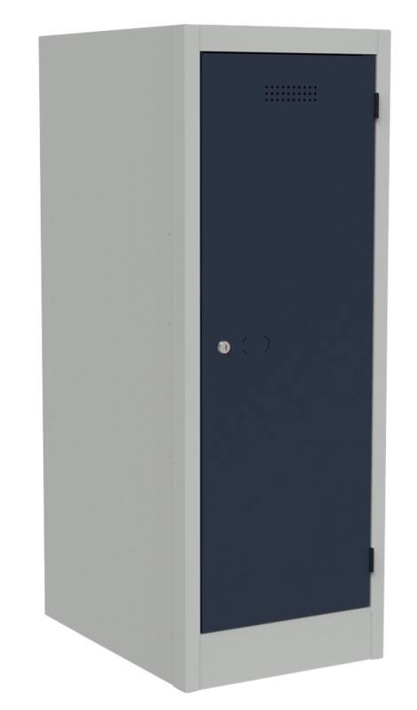 Bisley Primary 3-Pin Charging Steel Locker 1 Door Key lock 525 mm x 1,000 mm Light Grey, Oxford Blue