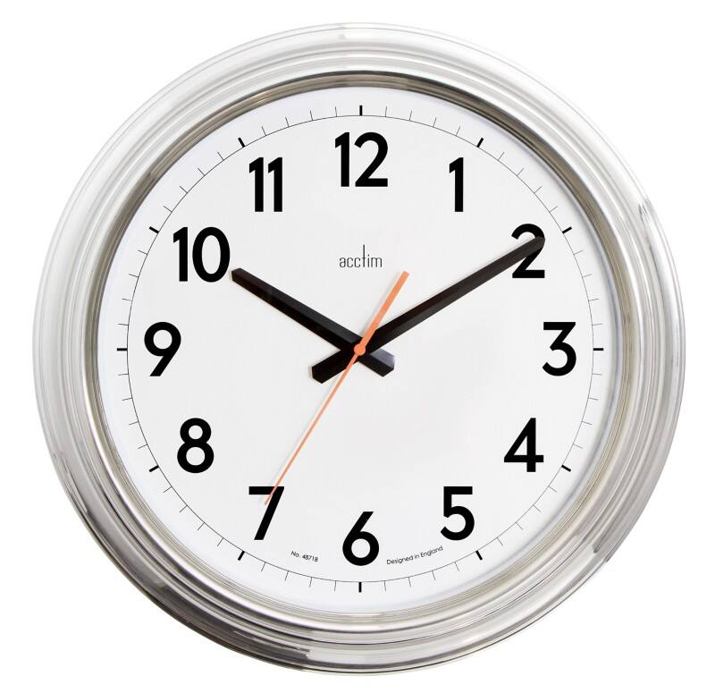Acctim Analog Clock Chrome 40 x 40 x 5.6 x 40 cm
