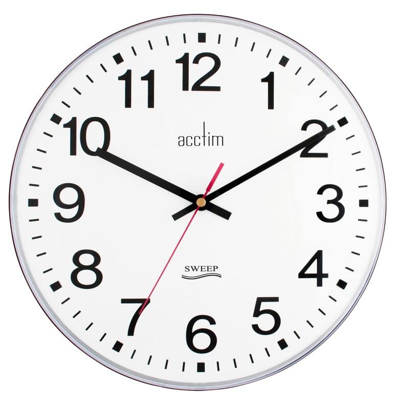 Acctim Analog Clock White 30 x 30 x 4.5 x 30 cm