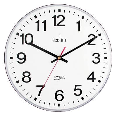 Acctim Analog Clock White 30 x 30 x 4.5 x 30 cm
