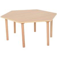 Profile Education Table HEXTAB1 Beech Wood Brown 1,050 x 1,050 x 460 mm