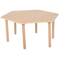 Profile Education Table HEXTAB3 Beech Wood Brown 1,050 x 1,050 x 580 mm