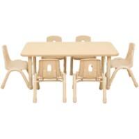Profile Education Table KB4-EAX202-30 Maple Wood And Metal Cream 1,200 x 600 x 620 mm
