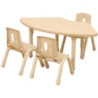 Profile Education Table KB4-EAX212-30 Maple Wood And Metal Cream 680 x 680 x 620 mm