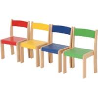 Profile Education Chair Wood Multicolour 200 kg STCHMIX1 330 x 300 x 530 mm Pack of 4