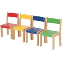 Profile Education Chair STCHMIX1 Wood Multicolour Pack of 4