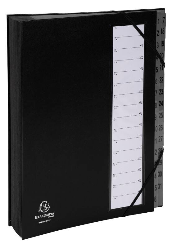 Exacompta Multipart File 56032E A4 Balacron Black 24 (W) x 3.5 (D) x 32.8 (H) cm Pack of 6