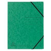 Elastic Folder Exacompta 555413E Mottled Pressboard Rubber Band 24 (W) x 0.3 (D) x 32 (H) cm Green Pack of 25