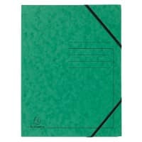 Elastic Folder Exacompta 555413E Mottled Pressboard Rubber Band 24 (W) x 0.3 (D) x 32 (H) cm Green Pack of 25