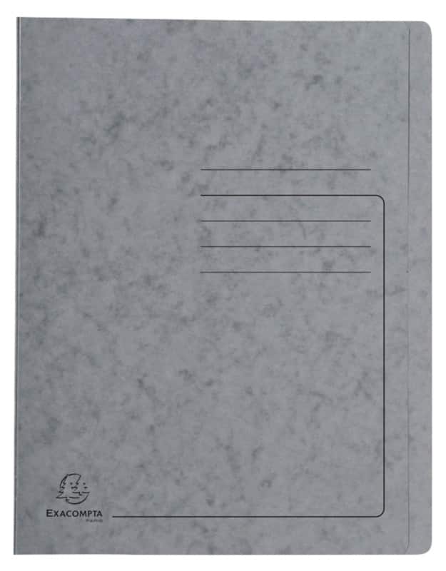 Exacompta Flat File 39989E A4 Mottled Pressboard 27.2 (W) x 0.2 (D) x 31.8 (H) cm Grey Pack of 25
