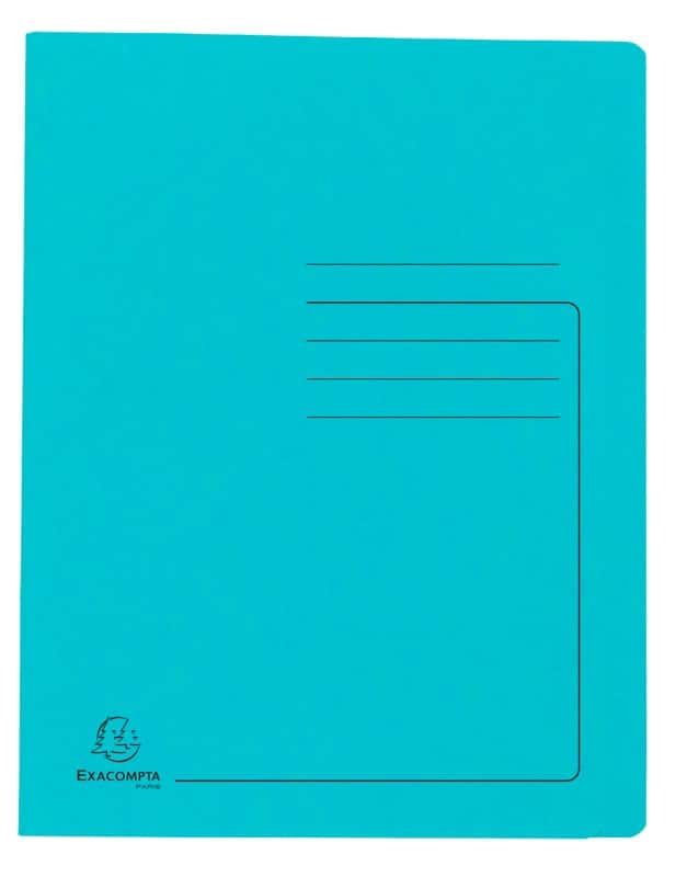 Exacompta Flat File 39986E A4 Mottled Pressboard 27.2 (W) x 0.2 (D) x 31.8 (H) cm Turquoise Pack of 25