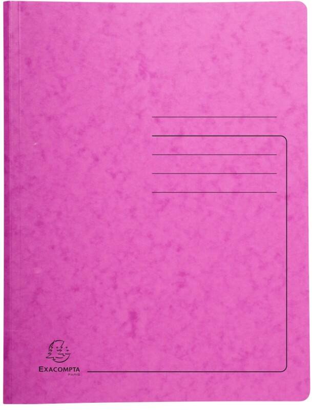 Exacompta Metal Spring File 240227E Pink Mottled Pressboard Pack of 25