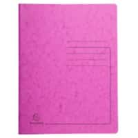 Exacompta Metal Spring File 240227E Pink Mottled Pressboard Pack of 25