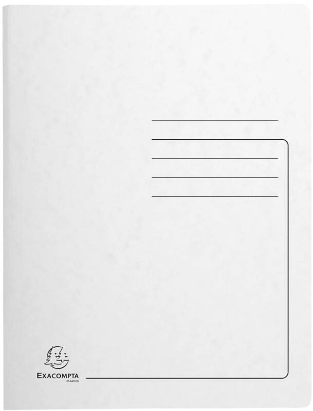 Exacompta Metal Spring File 240226E White Mottled Pressboard Pack of 25