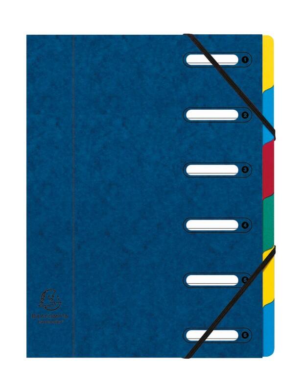 Exacompta Multipart File 55062E A4 Mottled Pressboard Blue 24 (W) x 0.3 (D) x 32 (H) cm Pack of 8