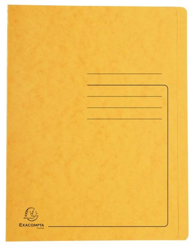 Exacompta Flat File 39999E A4 Mottled Pressboard 27.2 (W) x 0.2 (D) x 31.8 (H) cm Yellow Pack of 25