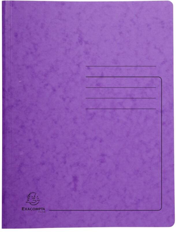 Exacompta Metal Spring File 240228E Purple Mottled Pressboard Pack of 25